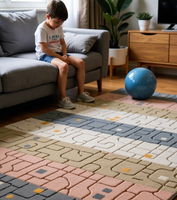 Tapis tufté fait main en laine et soie de qualité supérieure pour salon, chambre à coucher, antidérapant, moelleux, décoratif, pour la maison et l'hôtel