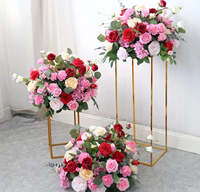 Nouveau conçu 60cm rose romantique fleur artificielle grosses boules fête de mariage salle à manger décoration de la maison fleur boule centres de table