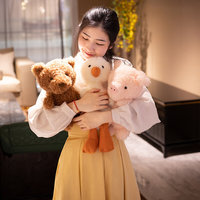 Vente en gros de 12 animaux renard cochon en peluche dinosaure lapin chat jouets en peluche mignon lapin poulet chien peluche peluche