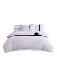Ensemble de literie en polyester avec sangle épaissie, logo personnalisé, kit de literie pour hôtel, chambre d'hôtes, chambre d'accueil