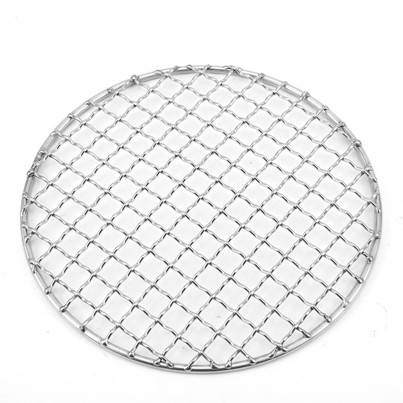 Outdoor Restaurant BBQ Grill Wire Mesh Net 29.5cm 304 Stainless Steel for Camping Kitchen Tools with Pan & Stick Copper Material