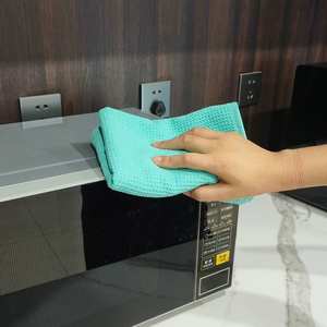 <span class=keywords><strong>Serviette</strong></span> gaufrée en microfibre 3D 40x40cm, absorbante, anti-odeur, avec logo personnalisé, pour le nettoyage domestique - Grande Vente - Product Image 3