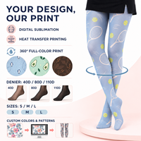 Medias Personalizadas OEM 80D con Diseño Personalizado, Impresión Digital de Alta Definición para Mujeres Adultas