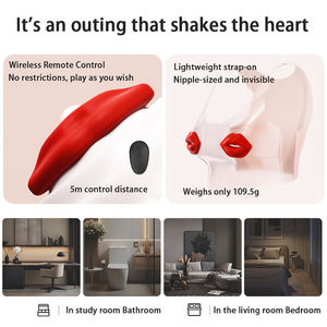 <strong>Tootsie</strong> <strong>Roll</strong> Wireless Breast Vibrating Nipple Clamps 6 Frequency Vibration Control 3 Intensity Levels Female Vibrators - Product Image 5