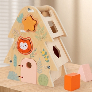Bloques de Madera con Formas Geométricas para Armar, Cubos de Clasificación con Formas de Animales - Product Image 3