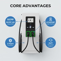 Cargador Rápido de CC para Vehículos Eléctricos CCS2 de 120KW 160KW, Diseño Robusto, Certificado TUV, IP54, Uso Comercial, ESTACIÓN DE CARGA ULTRA RÁPIDA de CC con Cable de 5M