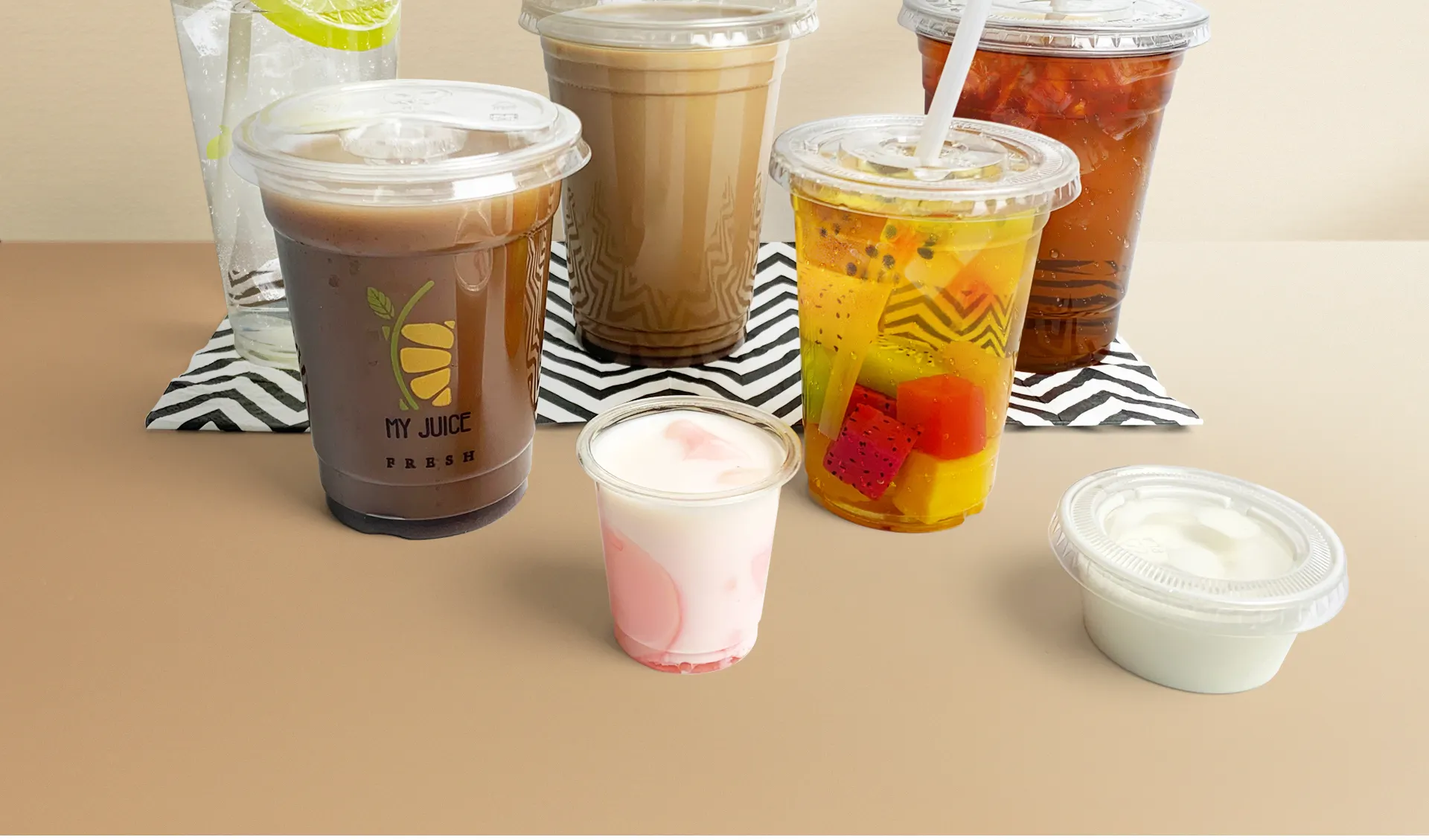 custom printed biodegradable disposable 5/6/7/8/9/10/12/14oz 16 oz 24 oz beverage ice cream boba tea cold coffee plastic pla cup