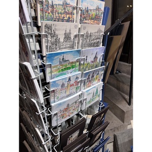 Kim loại thiệp chúc mừng hiển thị xoay Rack đứng lịch thể lịch bưu thiếp Brochure hiển thị giá - Product Image 4