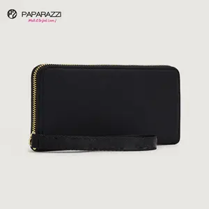 Paparazzi PA110-C Rfid Nylon Ladies Photo Credit Card Holder Long Wallet With Money Clip