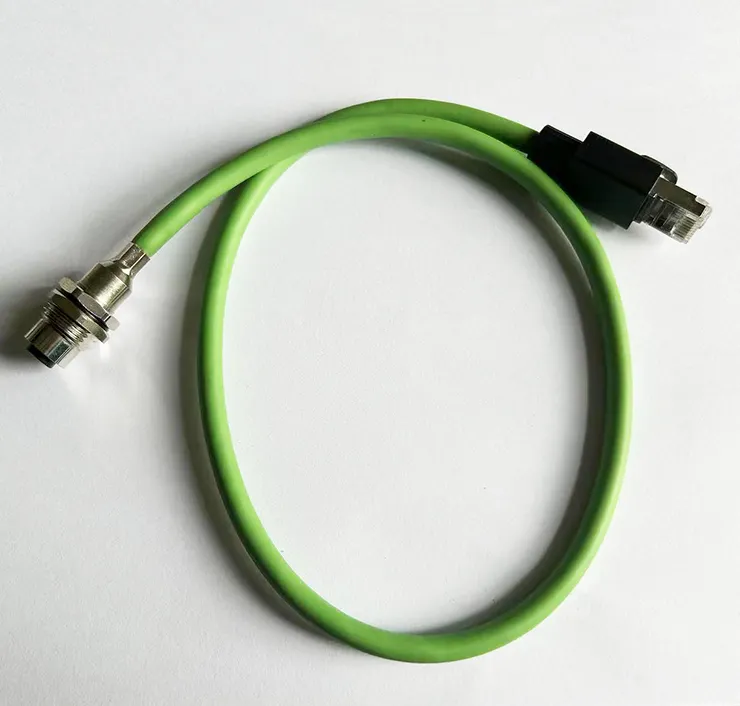 맞춤형 M12 이더넷 케이블, RJ45 케이블 0.5/1/2/3/5 미터에 M12 8Pin A 코드 암 패널 마운트 커넥터