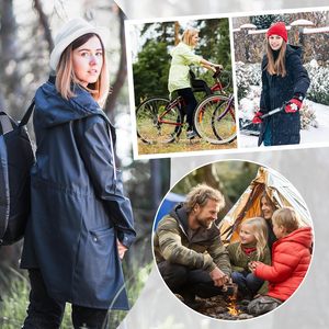 Impermeable Ligero y Transpirable para Mujer, Marca <span class=keywords><strong>Durio</strong></span>, con Capucha, Plegable, Ideal para Viajes y Senderismo - Product Image 2