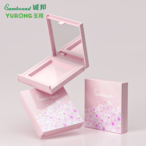 Custom Refillable Product Cosmetic Packaging Empty Plastic Compact Powder <b>Matte</b> square Compact case - Product Image 2