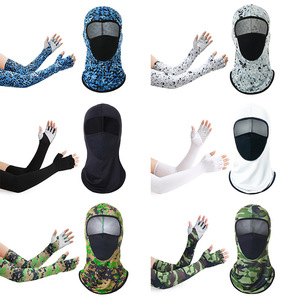 Cycling Arm Sleeves With Face Mask UV Protection Ice Silk Quick Dry Breathable Mesh Outdoor Sun Protection Unisex Adult - Product Image 4