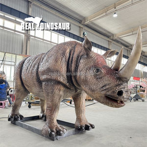 Modèle d'animal animatronique préhistorique grandeur nature, rhinocéros robotique pour les zoos - Product Image 1