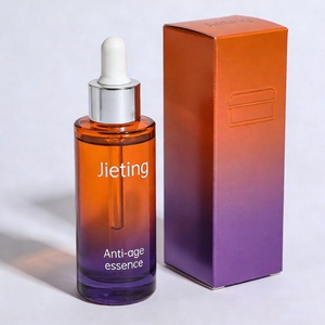 Custom 30ml Round Cosmetic Packaging Frosted Empty Face Serum Pump Lotion Foundation <b>Bottle</b> Glass Serum <b>Bottle</b> With <b>Dropper</b> - Product Image 4