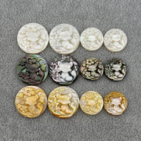 Perhiasan Mutiara Asli Motif Rubah dan Bunga Plum Ukiran CNC Laris Manis untuk Kalung & Gelang DIY