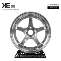 Jantes forgées 5 branches argent poli 18 19 20 21 pouces, alliage concave à déport profond 5X114.3 pour Supra EVO GTR BRZ 350Z 370Z
