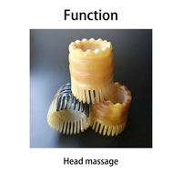 Peigne de massage pour la tête en corne de taureau naturelle