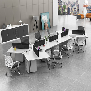 Estación de Trabajo Modular para Oficina, <span class=keywords><strong>Escritorio</strong></span> para 5 Personas, Estación de Trabajo de Oficina de <span class=keywords><strong>120</strong></span> Grados - Product Image 4