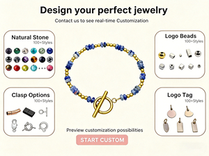 กำไลข้อมือหินธรรมชาติแบบขายส่ง พร้อมตัวล็อคแบบ OT เครื่องประดับแบบซ้อนได้ สำหรับของขวัญวันแม่ สั่งซื้อจำนวนมากสำหรับร้านค้า - Product Image 2