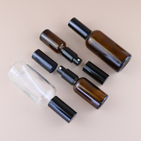 Bouteilles en verre ambré de haute qualité pour parfum, 10ml, 15ml, 20ml, 30ml, 50ml, 100ml, avec vaporisateur fin, échantillon pour cosmétiques, fourniture directe usine