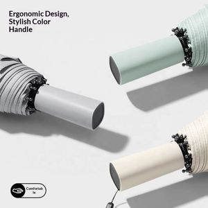 Paraguas Extra Grande Automático de Diseño Clásico, Plegable en Tres Secciones, Resistente al Viento, Todo en Uno, para Sol y Lluvia, 10 Varillas, Recubrimiento Negro - Product Image 3