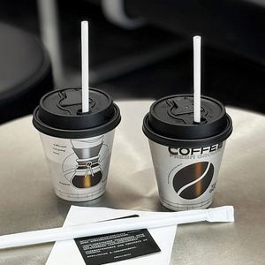 Gobelet jetable pour boissons froides/chaudes de 90 mm de diamètre avec couvercle, 300 ml, en plastique PP transparent laminé à l'intérieur, moulé par injection - Product Image 3