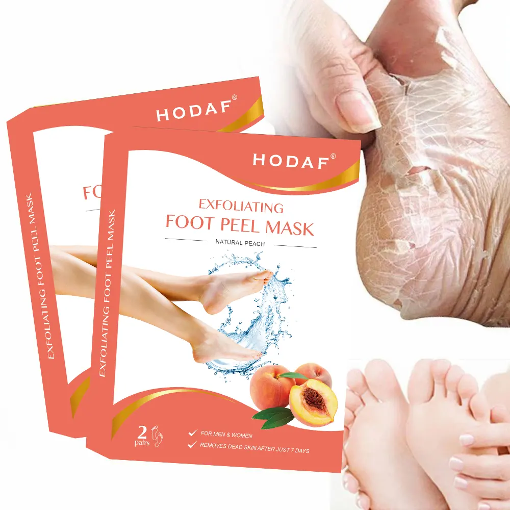 OEM HODAF High Quality Foot Peel Mask Heel Mask Larger Size Exfoliating Socks