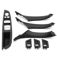Panel de puerta interior, manija, juego de molduras, interruptor de ventana, panel de reposabrazos apto para BMW 5 Series F10 F11 LHD negro 51417261929 51417225873