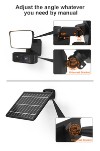 Caméra <span class=keywords><strong>de</strong></span> sécurité solaire <span class=keywords><strong>WiFi</strong></span> ShooCam 5MP avec projecteur LED intégré, éclairage <span class=keywords><strong>de</strong></span> jardin, détecteur <span class=keywords><strong>de</strong></span> <span class=keywords><strong>mouvement</strong></span> PIR pour une utilisation à la maison et au jardin - Product Image 6