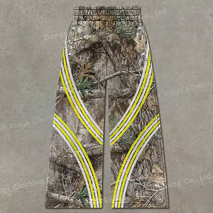 Gran oferta de pantalones de camuflaje personalizados 100% algodón de peso pesado Track Jogger Baggy Real Tree Camo Stripe Stack pantalones de chándal Acampanados para hombres - Product Image 3