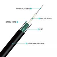 Cable de Fibra Óptica GYXTW para Exteriores, Entierro Directo Subterráneo, Tubo Suelto Trenzado