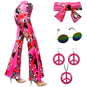 Señoras 60s 70s Retro Hippy Hippie Groovy Go Girl <span class=keywords><strong>Disco</strong></span> Dancing <span class=keywords><strong>Queen</strong></span> Costume Ecoparty - Product Image 6