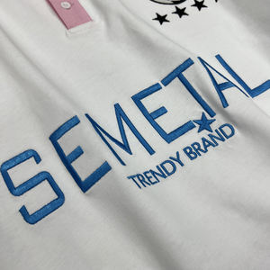 Camiseta recortada cuadrada con solapa bordada para hombre, camiseta de fútbol de gran tamaño con logotipo personalizado 100% de algodón, camisetas polo para hombre - Product Image 5