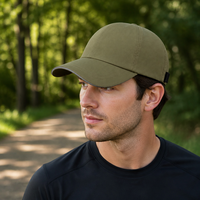 Gorra de béisbol deportiva verde oliva al por mayor con visera curva, gorra para correr al aire libre, sin marca, proveedor de fábrica de gorras.