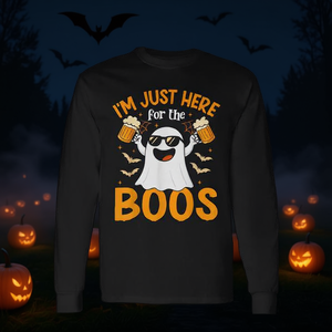 Camiseta de manga larga con estampado digital de Ghost Beer para fiesta de Halloween, unisex, cuello redondo, disfraz para adultos - Product Image 3