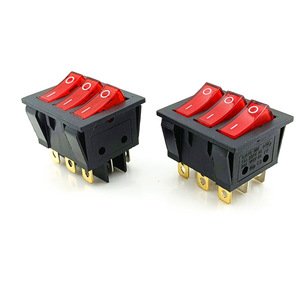 สวิตช์โยกสามขาสำหรับเครื่องใช้ไฟฟ้าในบ้านสวิตช์ไฟสองตำแหน่ง KCD5 250VAC ไฟแดงกำลังสูง IP20 20A - Product Image 4