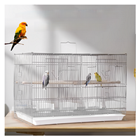 Cage à oiseaux, cage à perruches avec cloisons, cage à perroquets en fil métallique durable avec double salle de reproduction