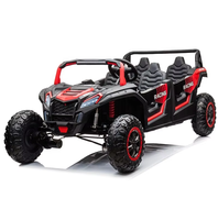 Voiture jouet à batterie pour enfants à quatre places en plastique avec pneus gonflables pour les jeux parent-enfant