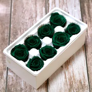 4-5 см вечная жизнь цветок на День святого Валентина свадьбы бессмертный роза цветок коробка для сохранения черные розы
