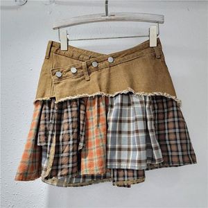 Primavera/estate 2022 nuova tendenza della moda gonna di <span class=keywords><strong>abbigliamento</strong></span> di media lunghezza con cuciture a vita alta - Product Image 3