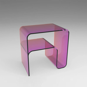 Nouvelle Table d'appoint coloré acrylique meubles plexiglas pmma salon meubles Transparent moderne à côté de la table - Product Image 5