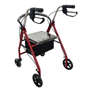 Déambulateur <span class=keywords><strong>pliable</strong></span> à 4 roues réglable en hauteur avec siège et panier, freins à main, aide à la mobilité pour personnes âgées - Product Image 4