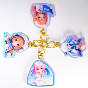 Hanxin Custom Acrylic Keychain Vivid and Cute Cartoon Animal Animation Pattern Durable Plastic Peripheral Gift Keychain
