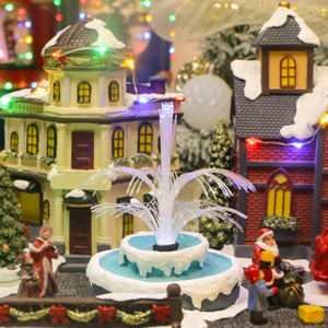 Villaggio Natalizio Colorato Classico con Luci LED, Statuetta in Resina Fatta a Mano, Scena Natalizia Scintillante per Esterni - Product Image 6