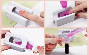 Nail Art Dipping Powder Glitter Saver Catcher Bandeja de reciclaje Estuche de almacenamiento Caja de colección de polvo de <span class=keywords><strong>uñas</strong></span> para herramienta de Arte de <span class=keywords><strong>uñas</strong></span> - Product Image 4