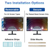 Filtre de confidentialité anti-espion bidirectionnel, anti-espionnage, anti-reflet, film bloquant la lumière pour moniteur SAMSUNG 27 pouces 16:9 grand écran
