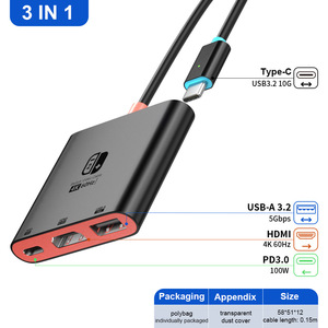 Hub USB Type-C <span class=keywords><strong>3</strong></span> in 1 con Docking Station 4K/60Hz per <span class=keywords><strong>Switch</strong></span> 2 - Product Image 2