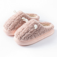 Nouvelles Chaussures en Peluche Douces et Moelleuses LEAO 2025 pour Hommes et Femmes, Semelle Extérieure EVA Antidérapante et Chaude pour l'Hiver, avec Talons et Sac Assortis