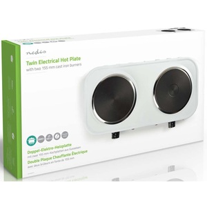 Placa Calefactora Eléctrica de 2 Quemadores, 15 cm de Diámetro, 2000 W de Potencia, Zonas de Cocción - Product Image 5